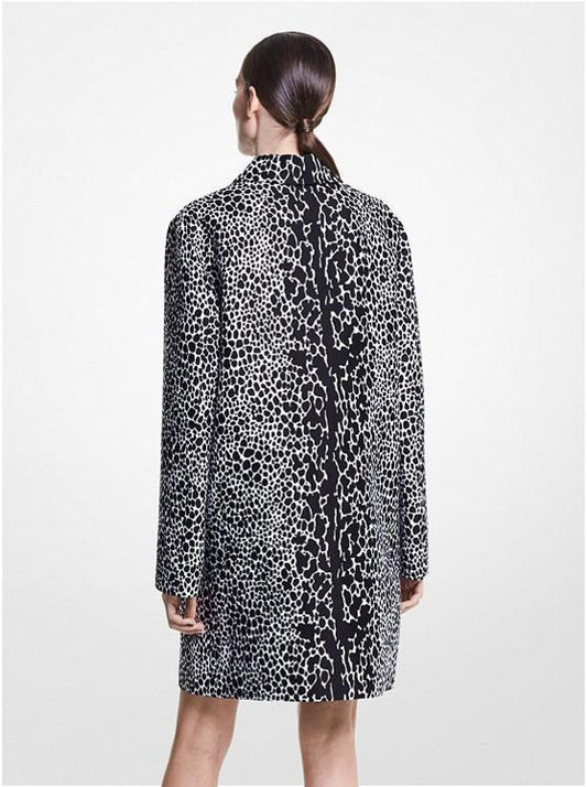 Ocelot Cotton and Silk Jacquard Balmacaan