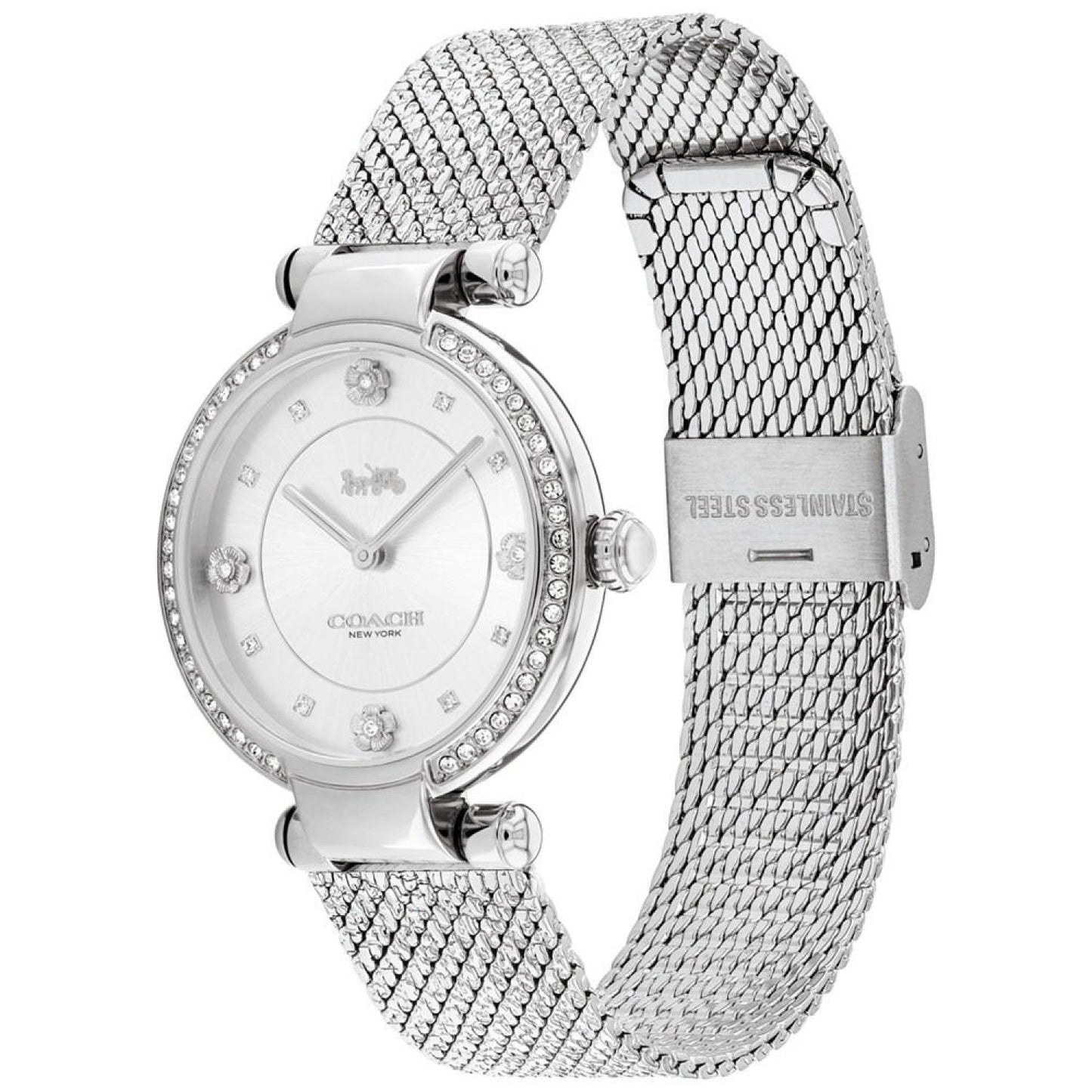 Women's Cary Silver-tone Stainless Steel Mesh Bracelet Watch