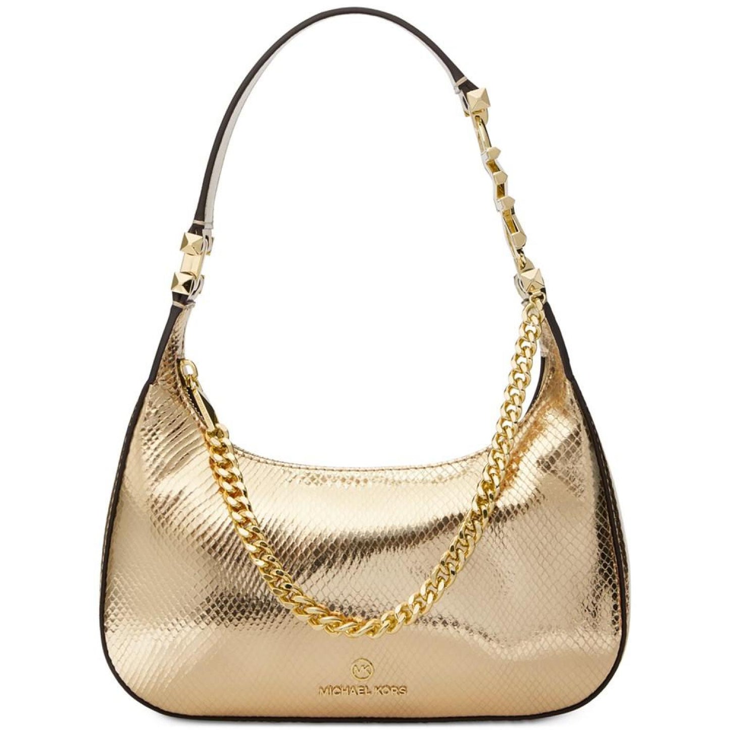 Piper Small Metallic Leather Pouchette