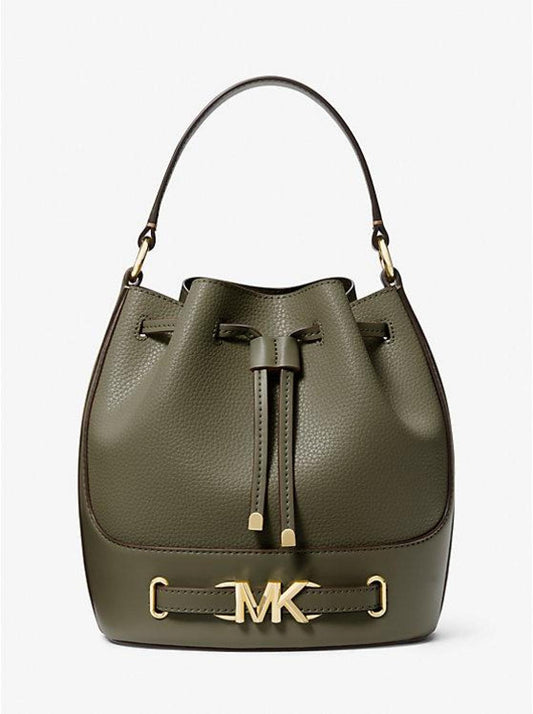 Reed Medium Pebbled Leather Bucket Bag