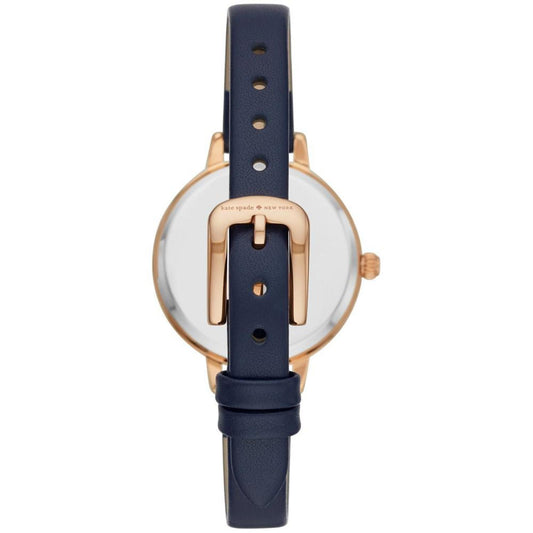 Women's Metro Three-Hand Navy Leather Watch 30mm