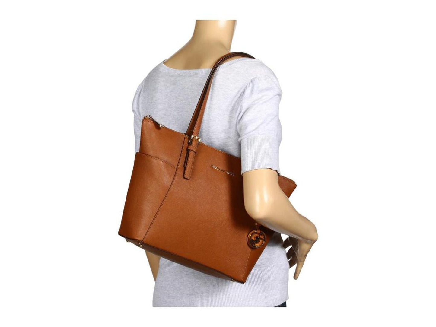 Jet Set Saffiano Top-Zip Tote