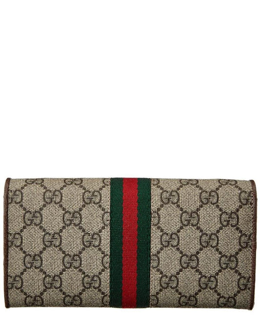 Gucci Ophidia GG Supreme Canvas & Leather Wallet On Chain