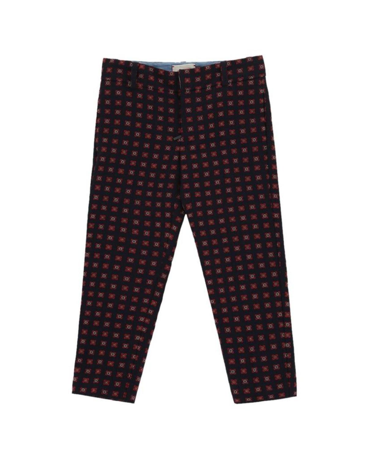 Gucci Tile Jacquard Print Wool & Silk-Blend Pant