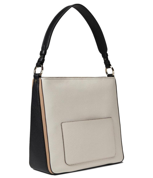 New Core Pebble Color-Blocked Pebbled Leather Large Hobo Bag