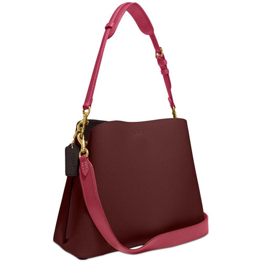 Pebble Leather Willow Shoulder Bag with Convertible Straps