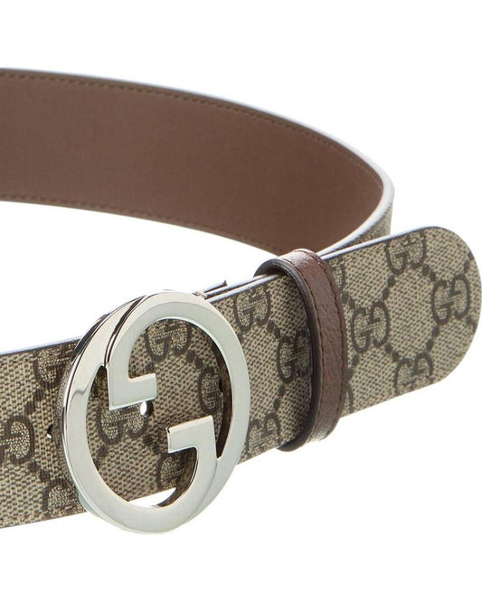 Gucci Blondie GG Supreme Canvas & Leather Belt