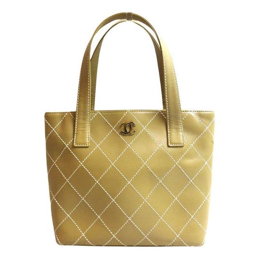 Chanel Wild Stitch  Leather Tote Bag (Pre-Owned)