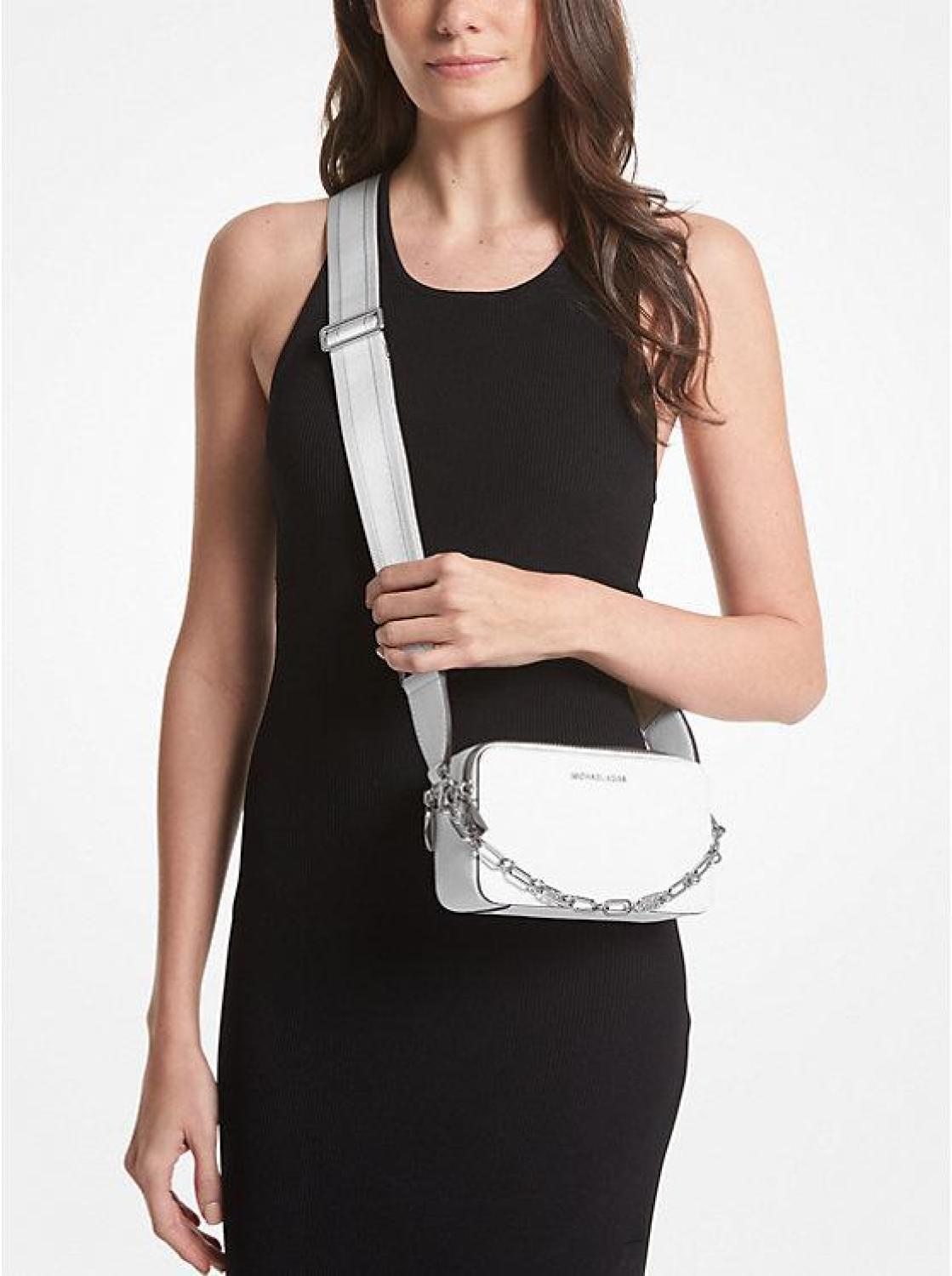 Jet Set Small Pebbled Leather Double-Zip Camera Bag