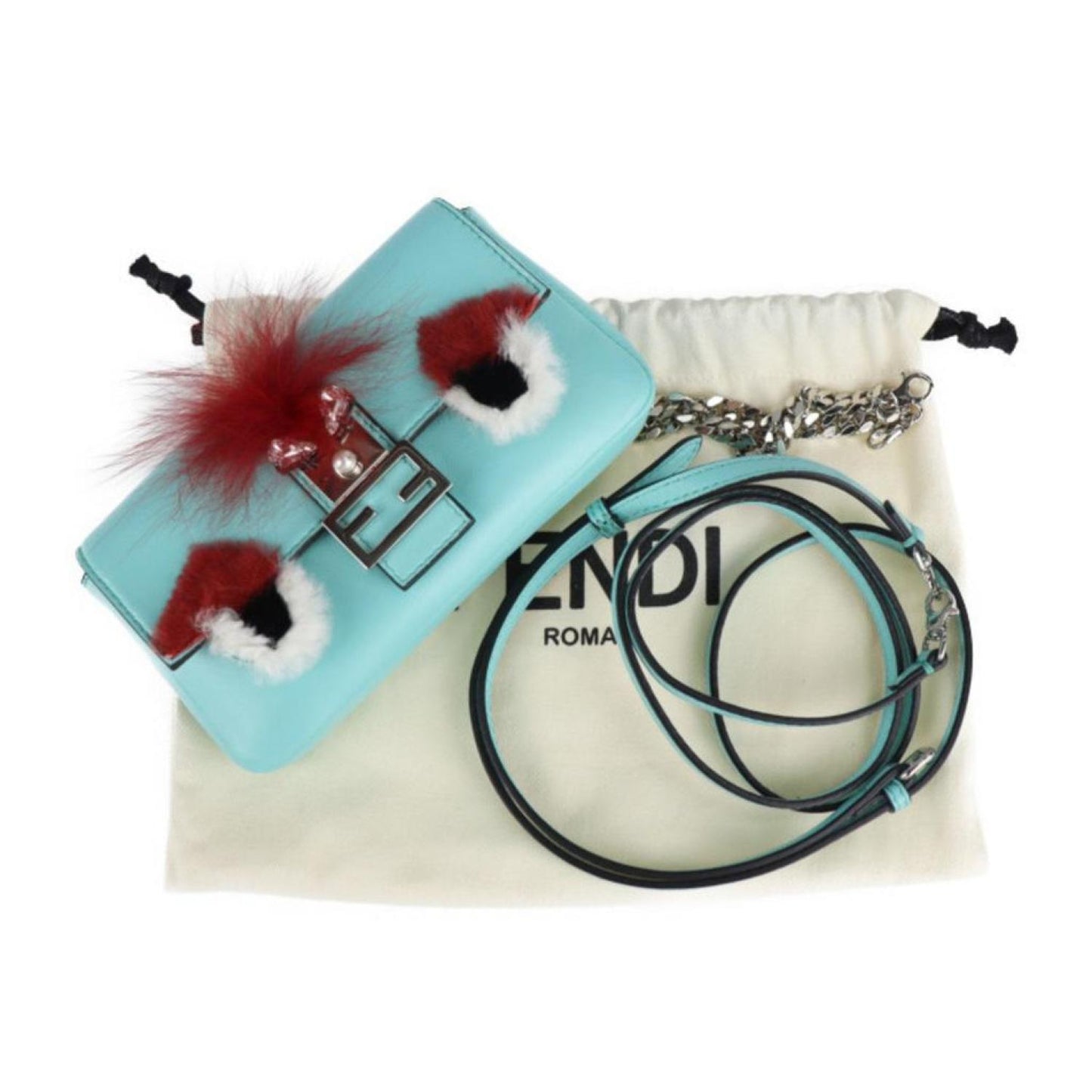 Fendi Baguette Leather Clutch Bag (Pre-Owned)