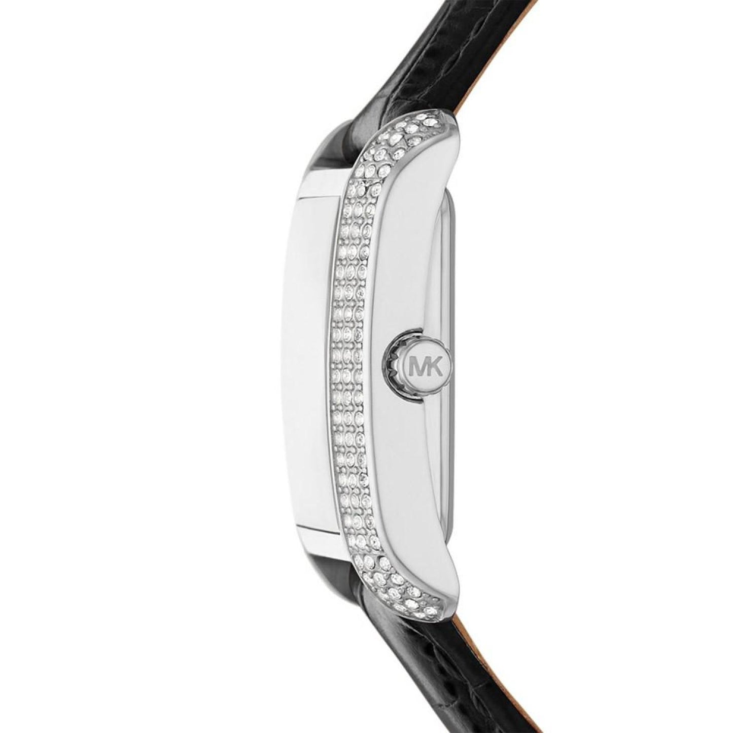 Women's Emery Three-Hand Black Genuine Leather Strap Watch 33mm