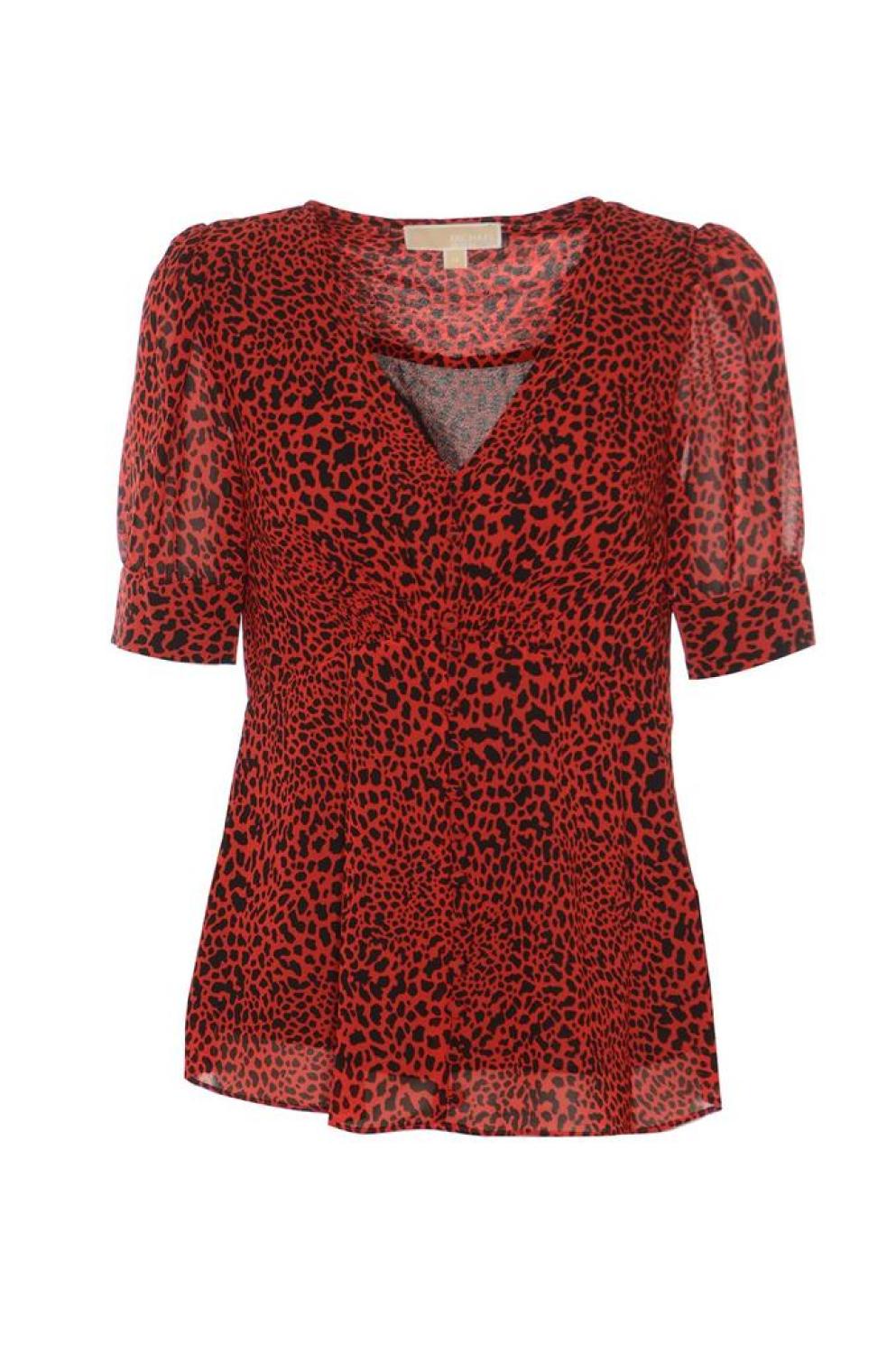 Michael kors cheap leopard print blouse