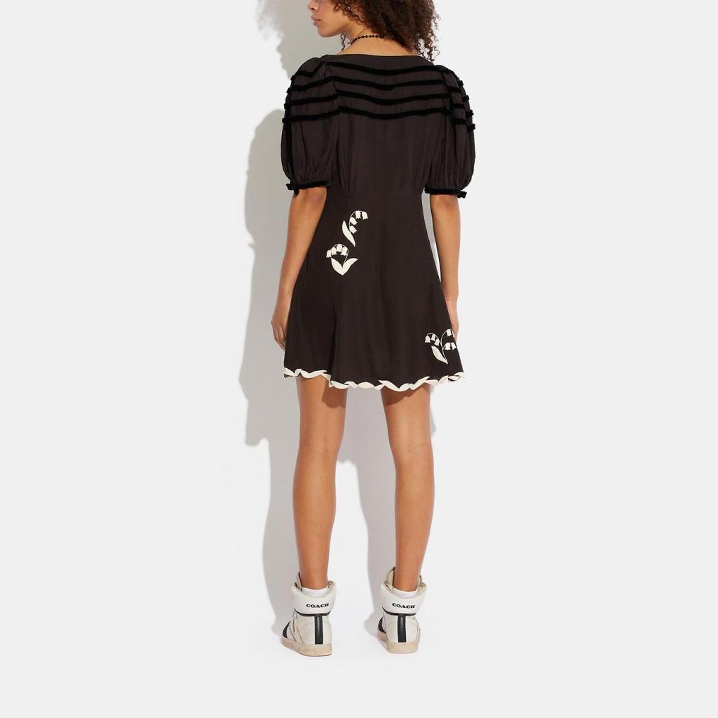 Coach Outlet Babydoll Dress With Velvet Bows