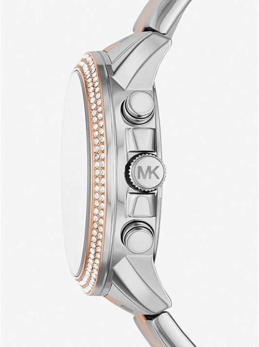 Oversized Bryn Pavé Two-Tone Watch