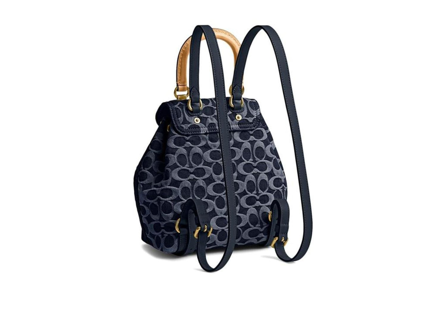 Washed Denim Signature Riya Backpack 21