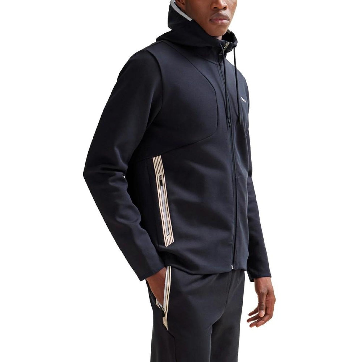 Men's HD Logo Print Zip-Up Hoodie