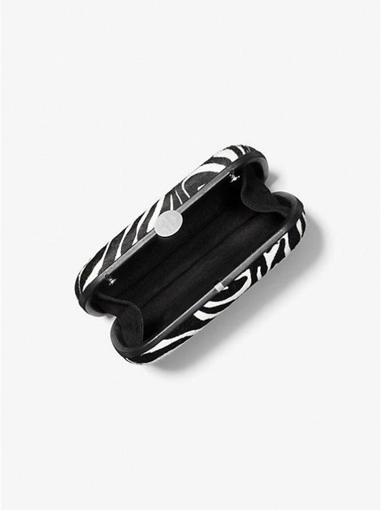 Gansevoort Zebra Print Calf Hair Minaudie re