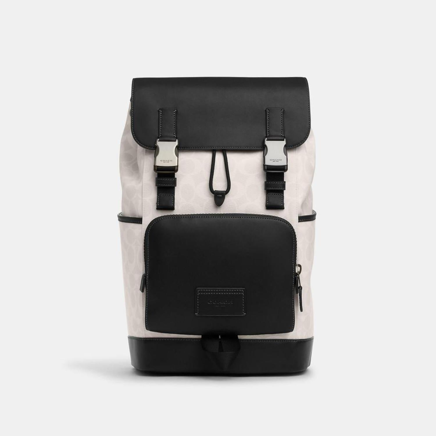 coach backpack colorblock Coach Outlet Track Backpack In Colorblock Signature Canvas