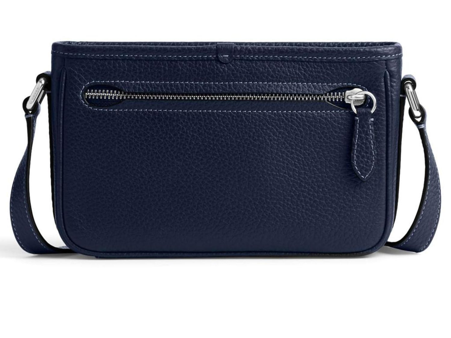 Beck Slim File Bag Crossbody in Pebble Leather