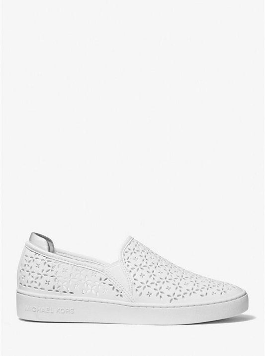 Ophelia Perforated Faux Leather Slip-On Sneaker