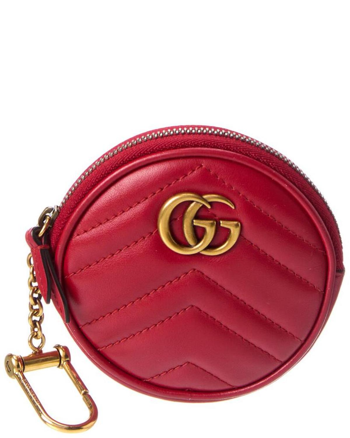 Gucci Red Calfskin Leather Coin Purse (Authentic Pre-Owned)