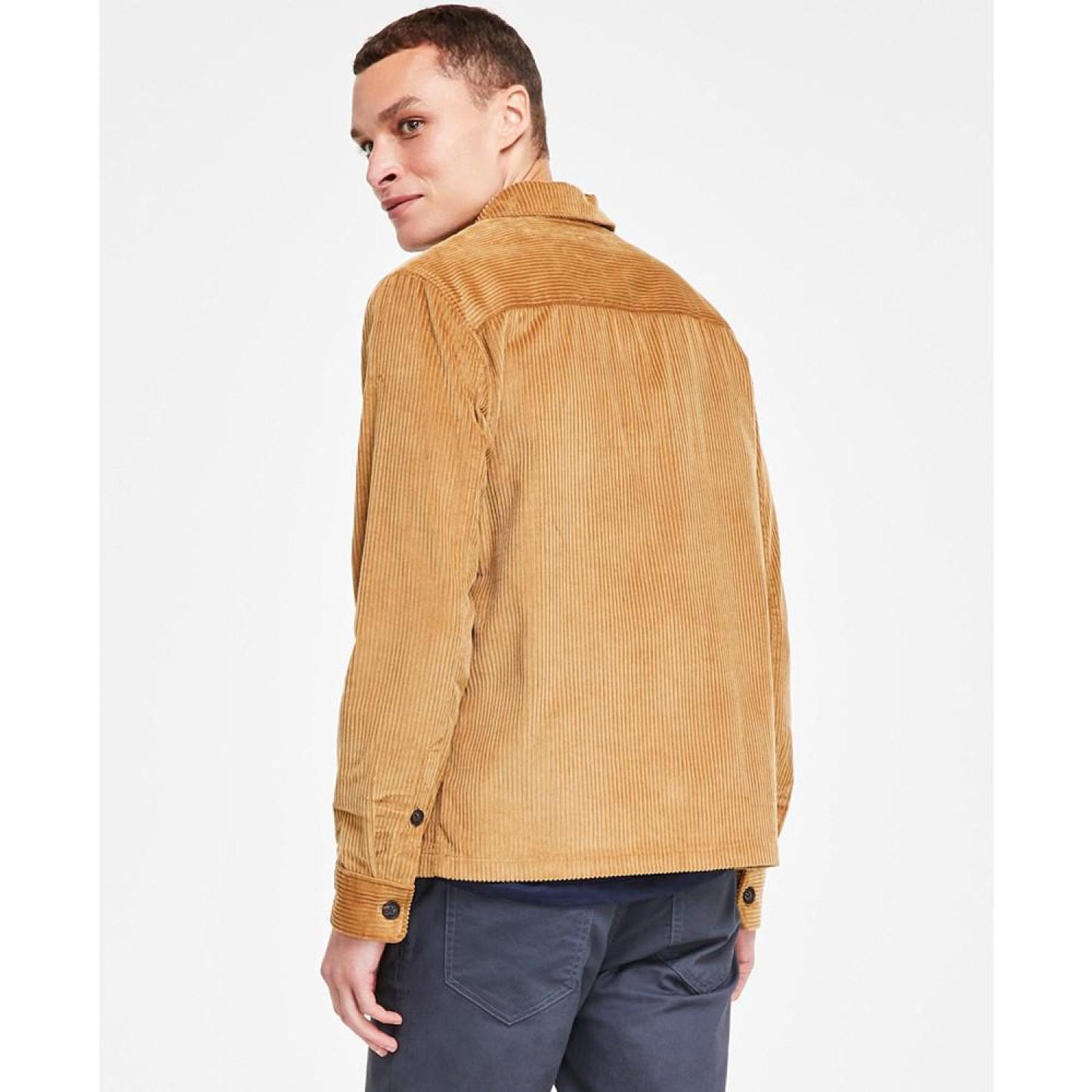 Men's Slim-Fit Stretch Corduroy Shirt Jacket