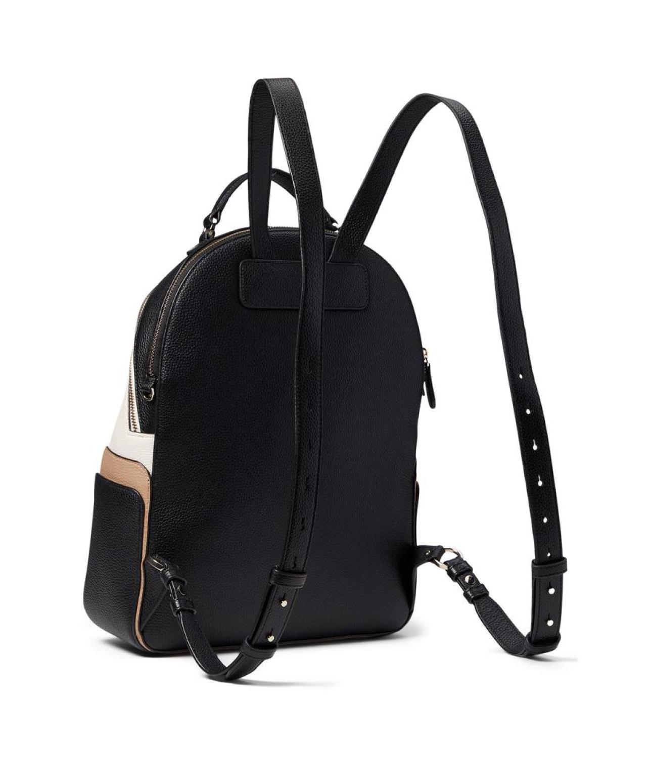 Hudson Color-Blocked Pebbled Leather Large Backpack