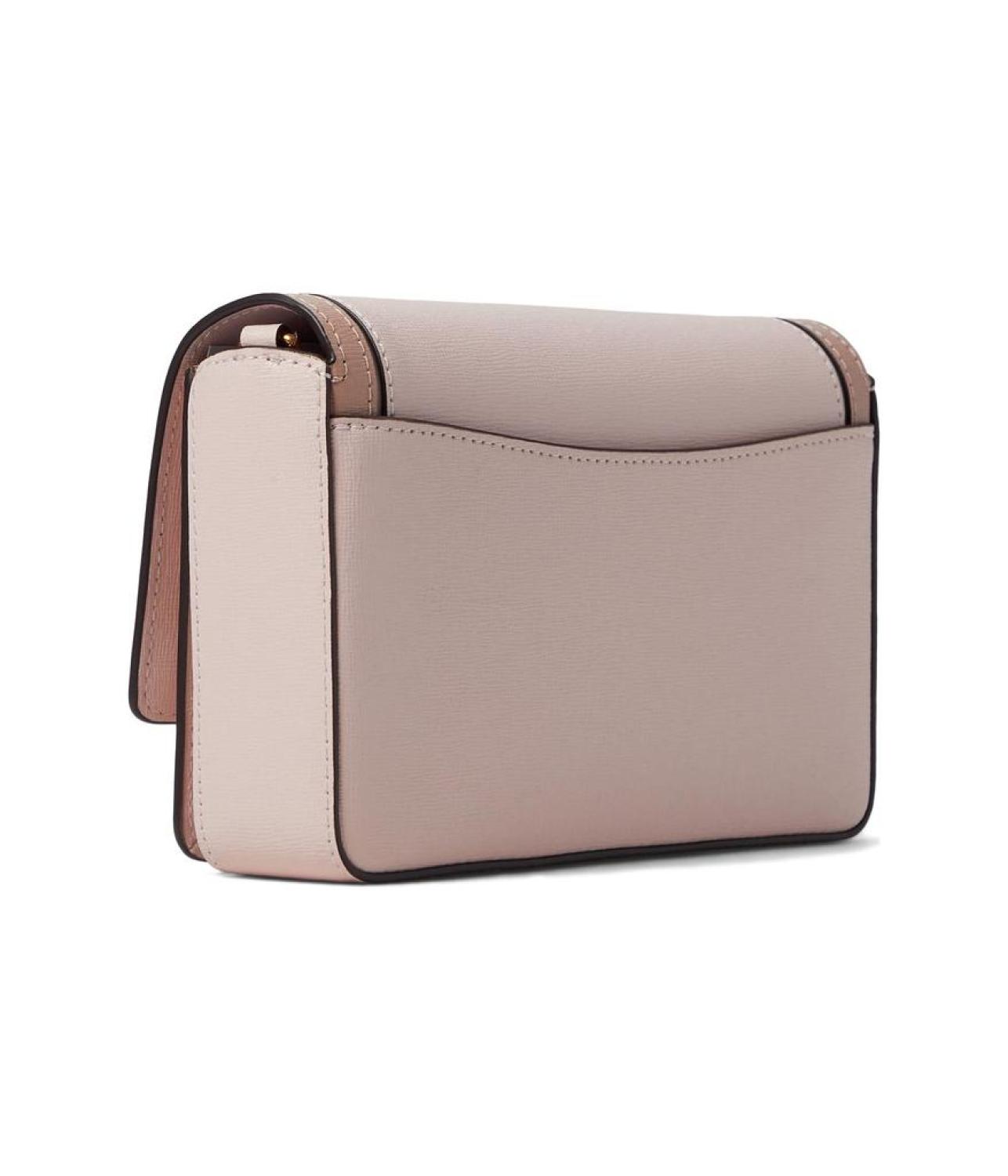 Morgan Color-Blocked Saffiano Leather Flap Chain Wallet
