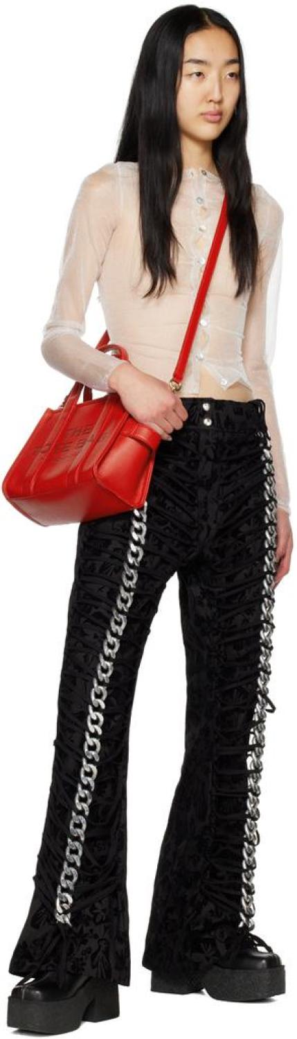 Red 'The Leather Small' Tote