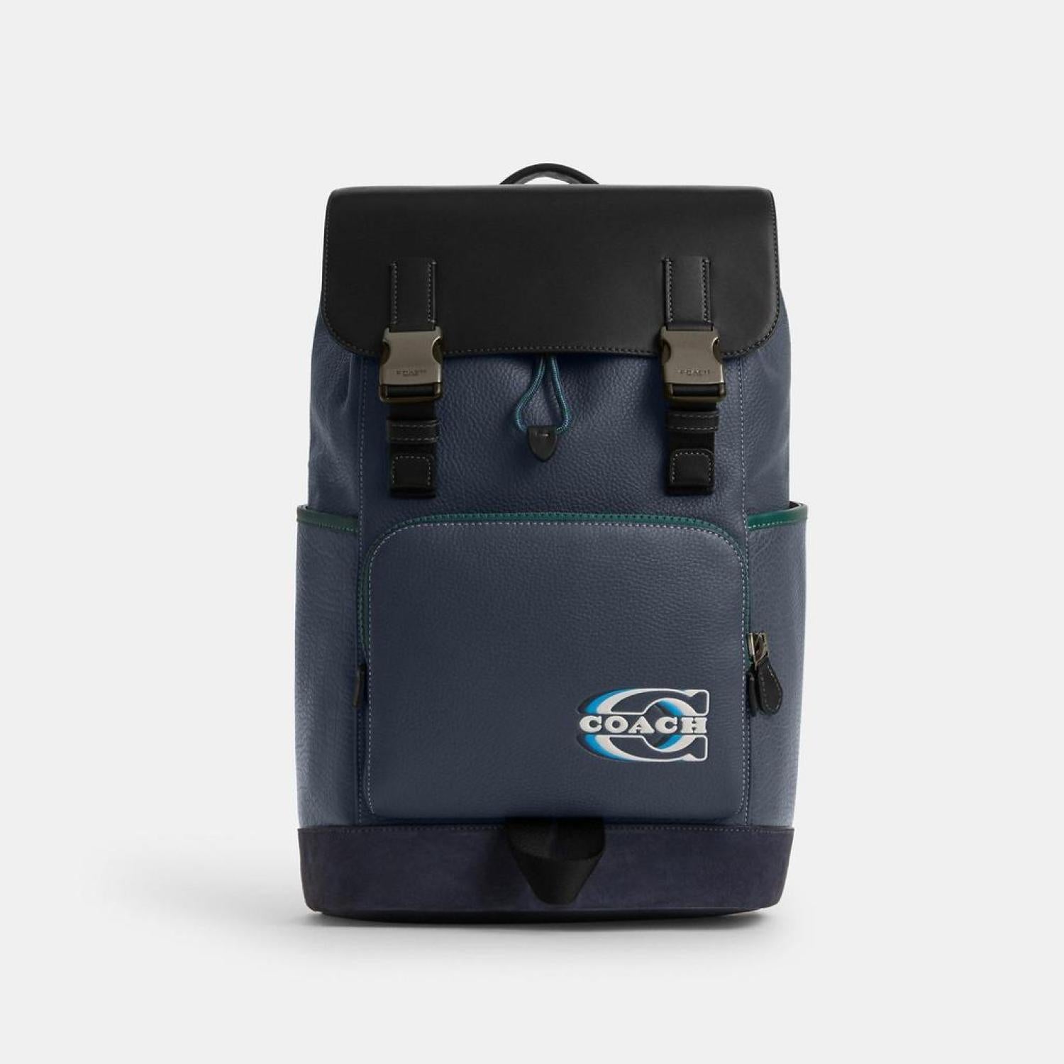 Coach Outlet Track Backpack In Colorblock With Coach Stamp Coach Outlet Track Backpack In Colorblock With Coach Stamp