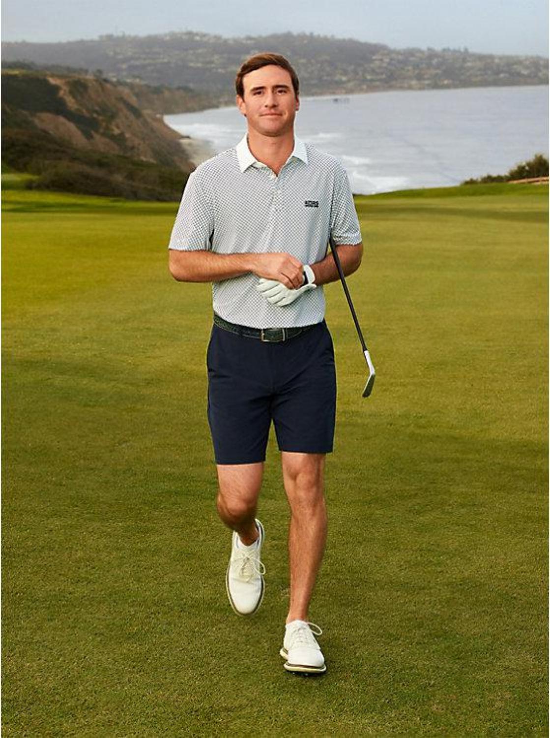 Golf Printed Stretch Jersey Polo Shirt