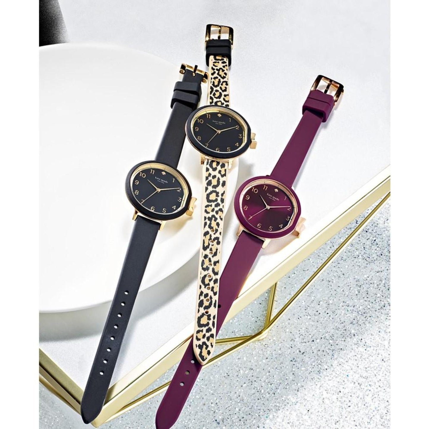 Women's Park Row Black Silicone Strap Watch 34mm
