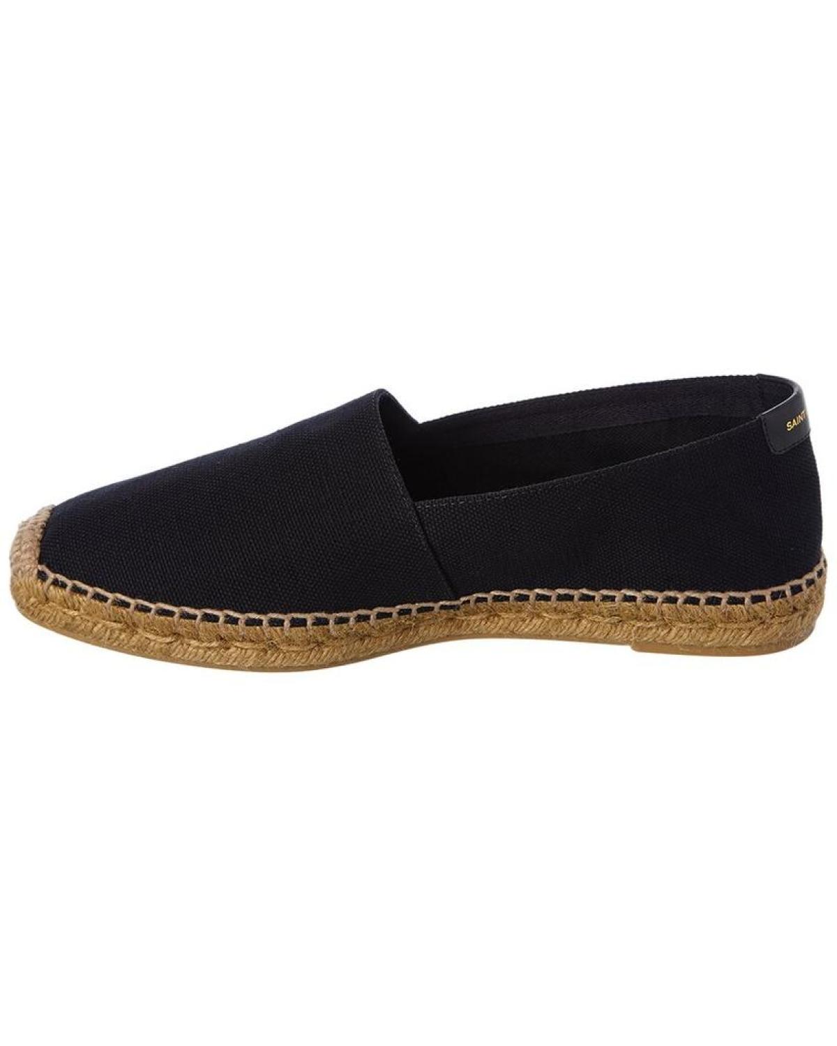 Saint Laurent Embroidered Canvas Espadrille