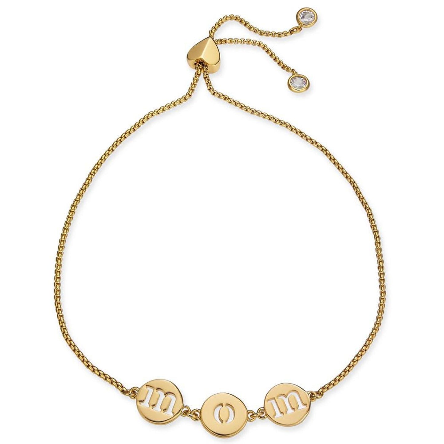 Gold-Tone MOM Slider Bracelet