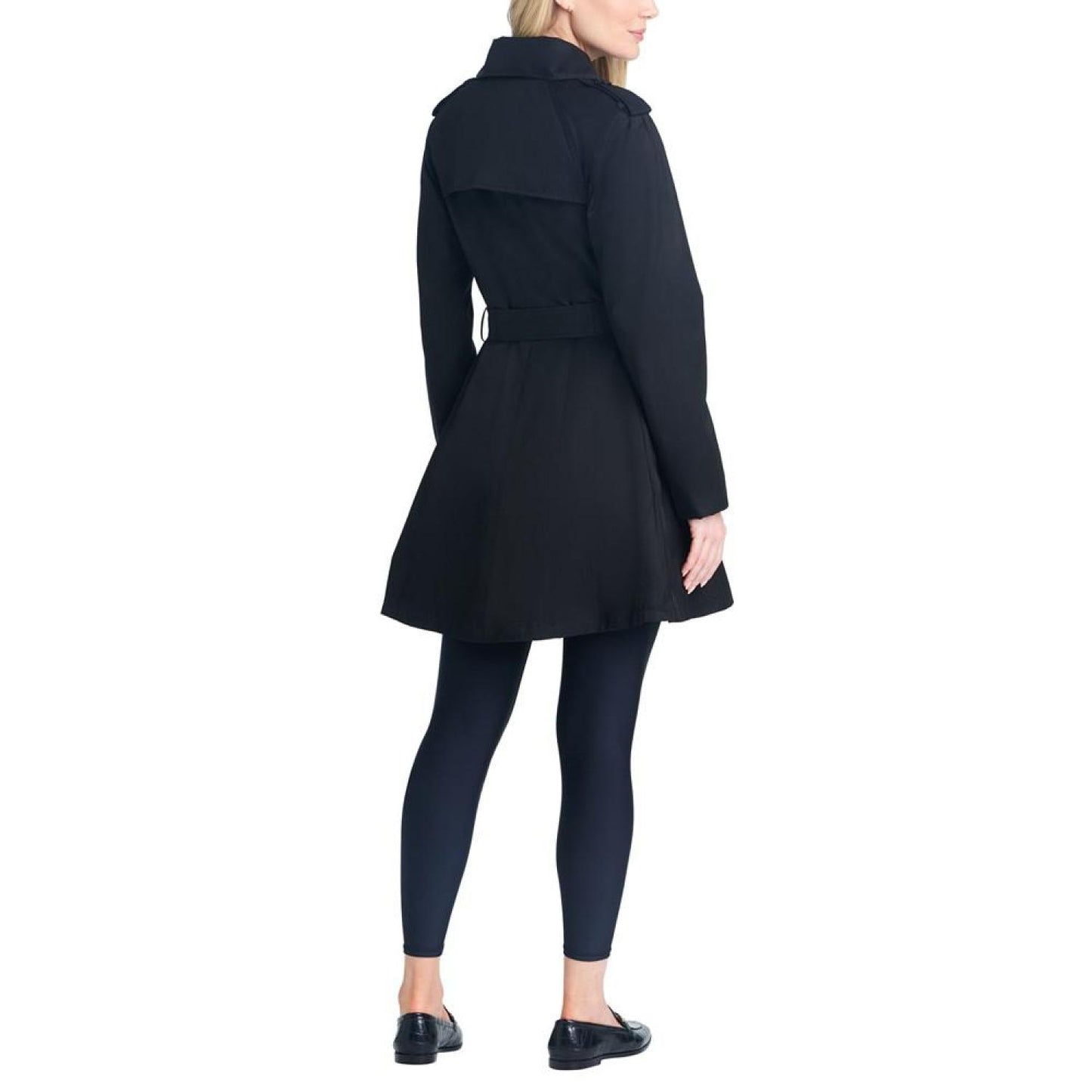 Women's Single-Breasted Raglan-Sleeve Trench Coat