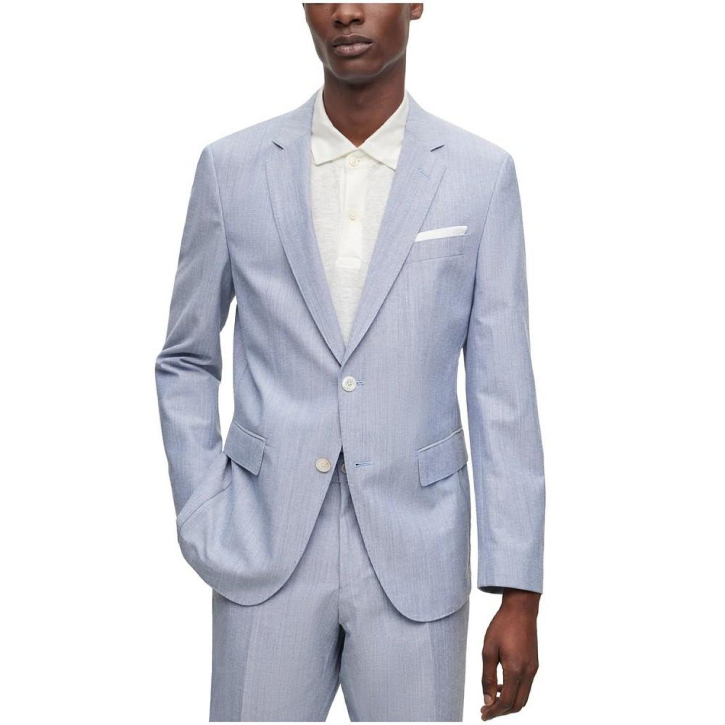 Men's Micro-Patterned Cotton Blend Slim-Fit Jacket