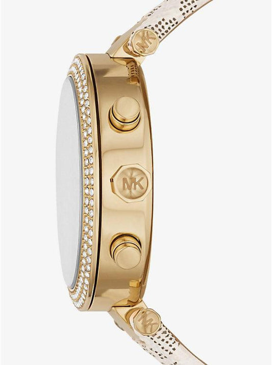Oversized Parker Pavé Gold-Tone and Logo Watch