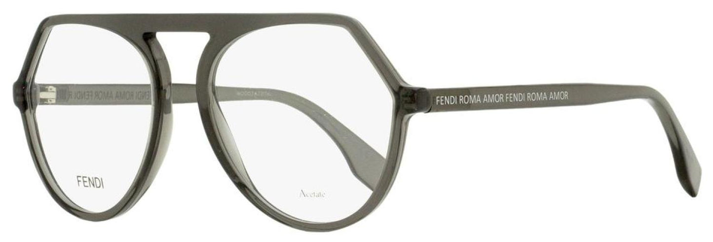 Fendi Women's Roma Amor Eyeglasses FF0385 KB7 Transparent Gray 53mm