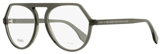 Fendi Women's Roma Amor Eyeglasses FF0385 KB7 Transparent Gray 53mm