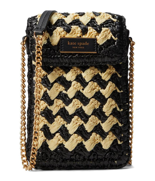 Summer Crossbody Striped Crochet North/South Phone Crossbody