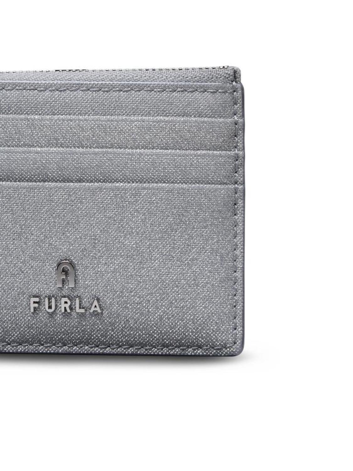 Furla Camelia Logo Plaque Card Holder