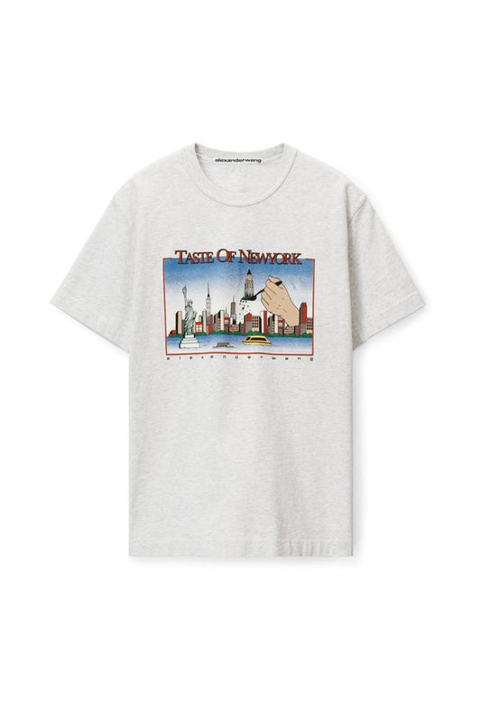 Ny Skyline Graphic Tee In Compact Jersey