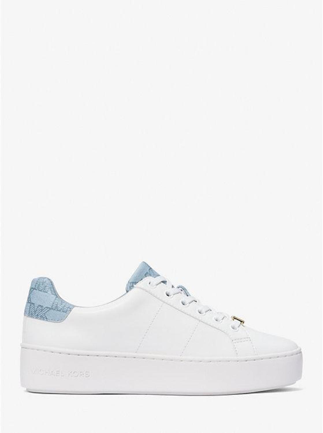 Poppy Faux Leather and Logo Sneaker