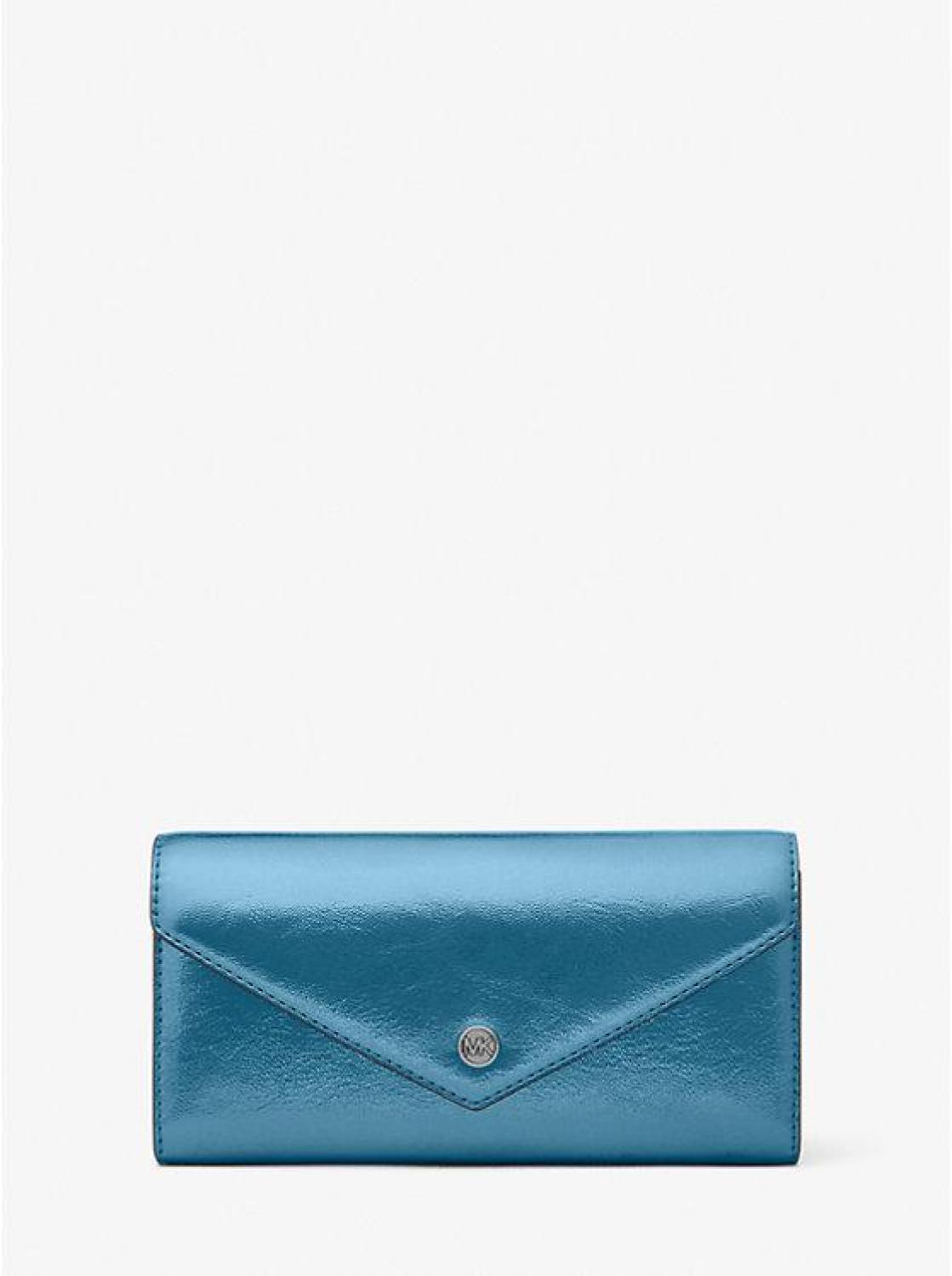 Jet Set Travel Large Metallic Envelope Wallet