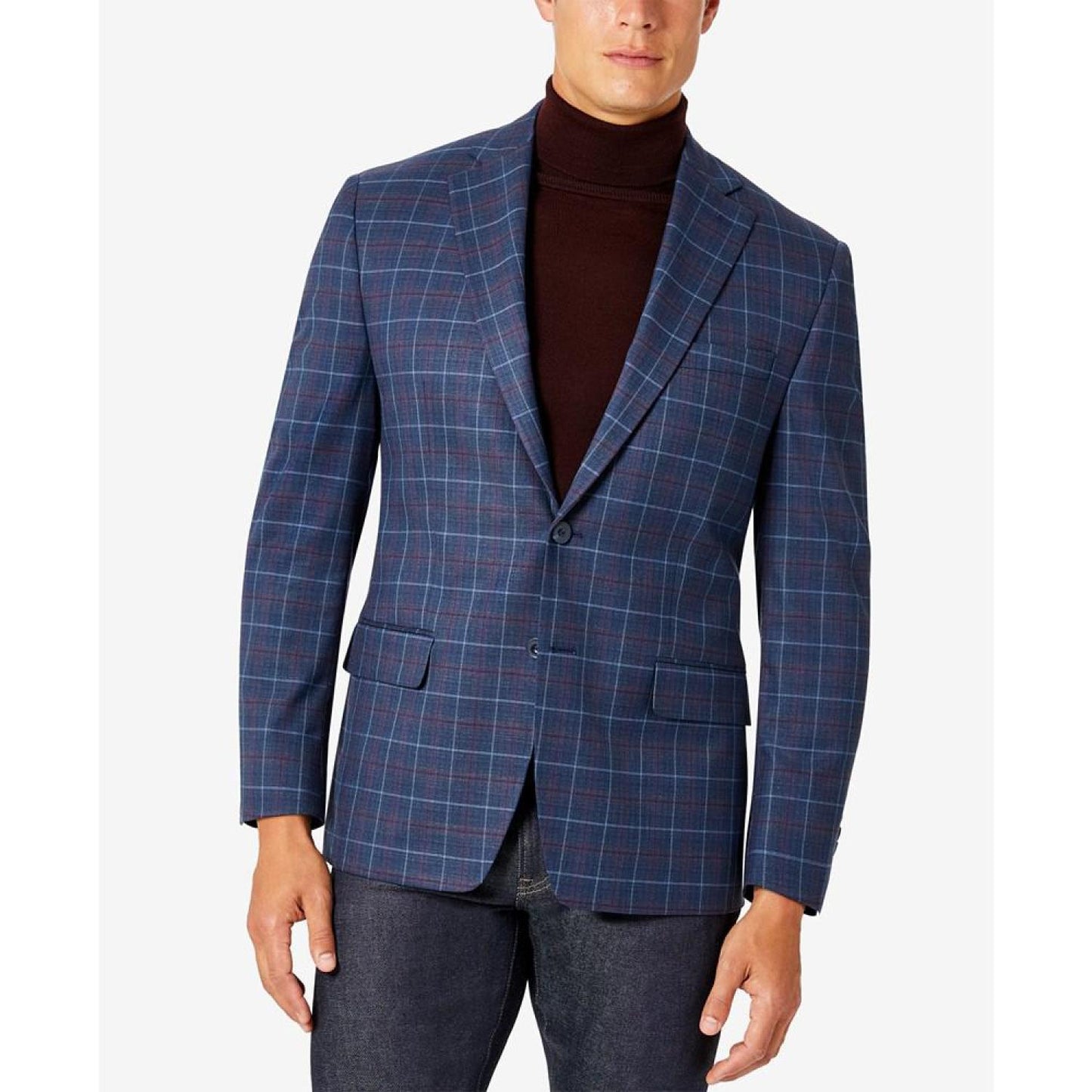 Men's Modern-Fit Pattern Check Sport Coats