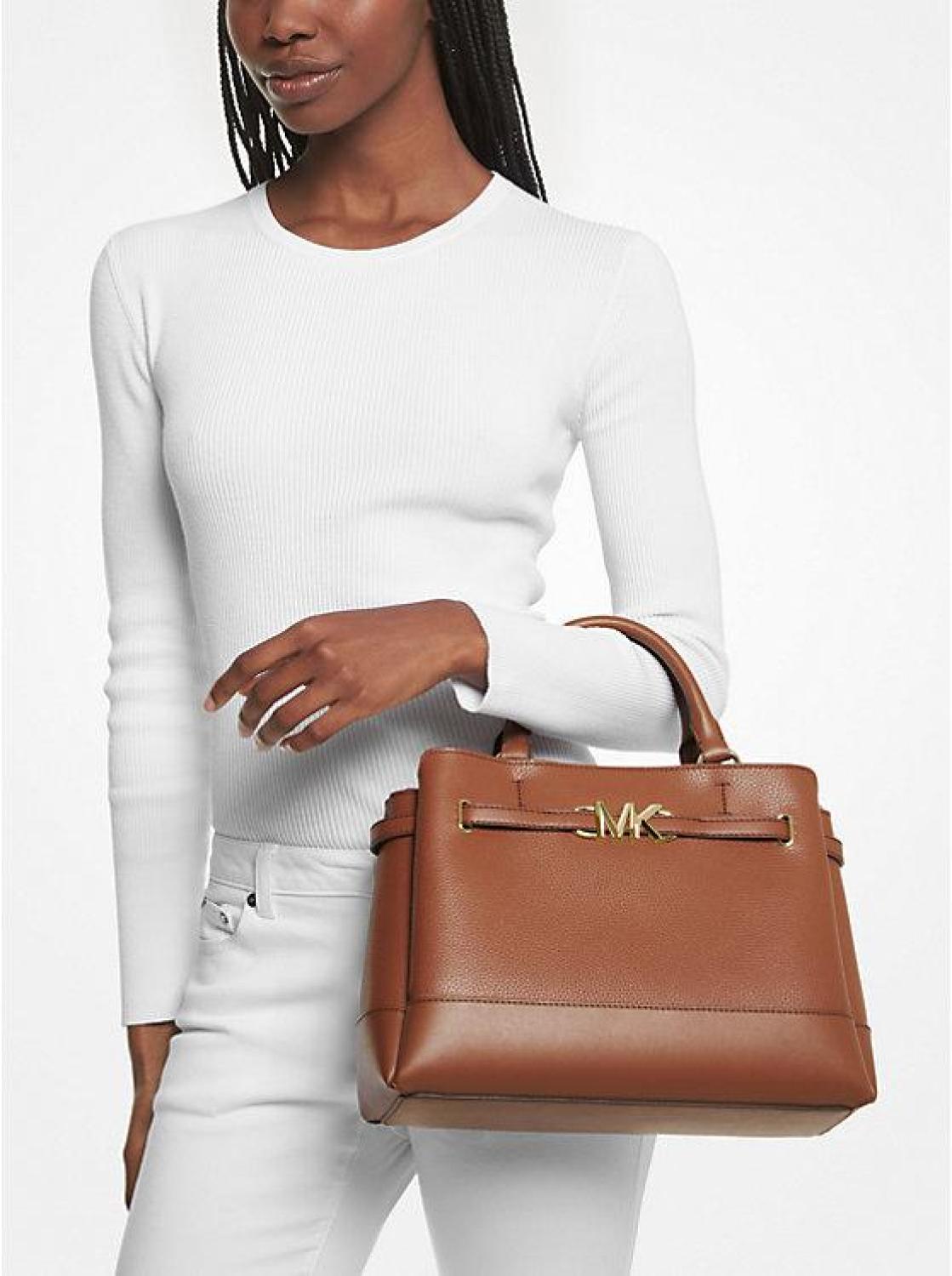 Reed Large Leather Belted Satchel