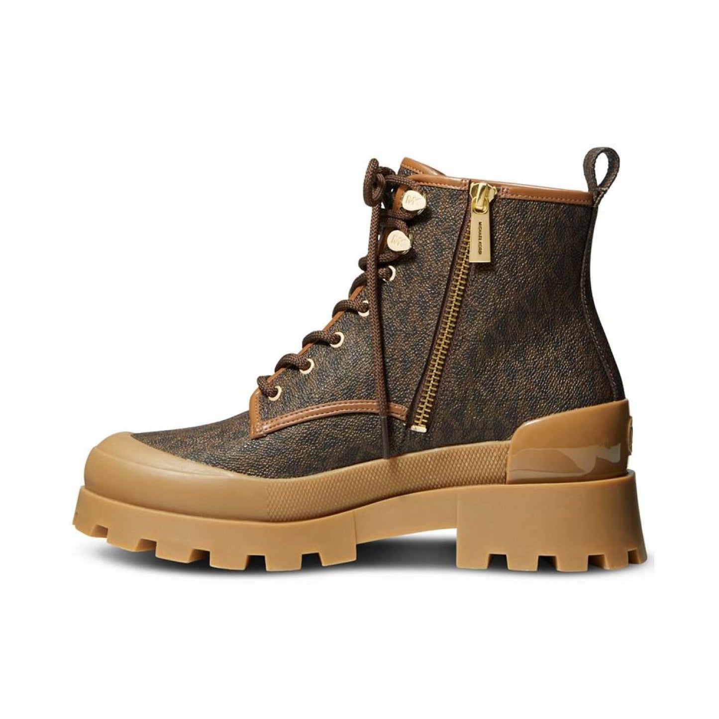 Women's Payton Logo Lace-Up Lug Sole Combat Booties