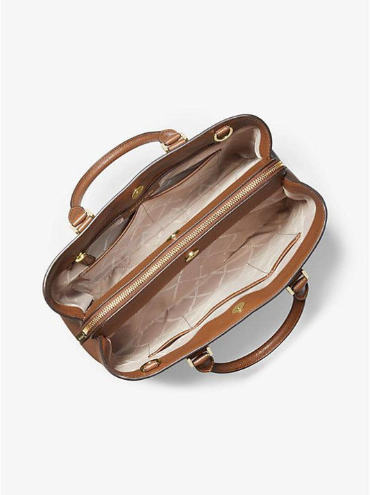 Camille Large Pebbled Leather Satchel