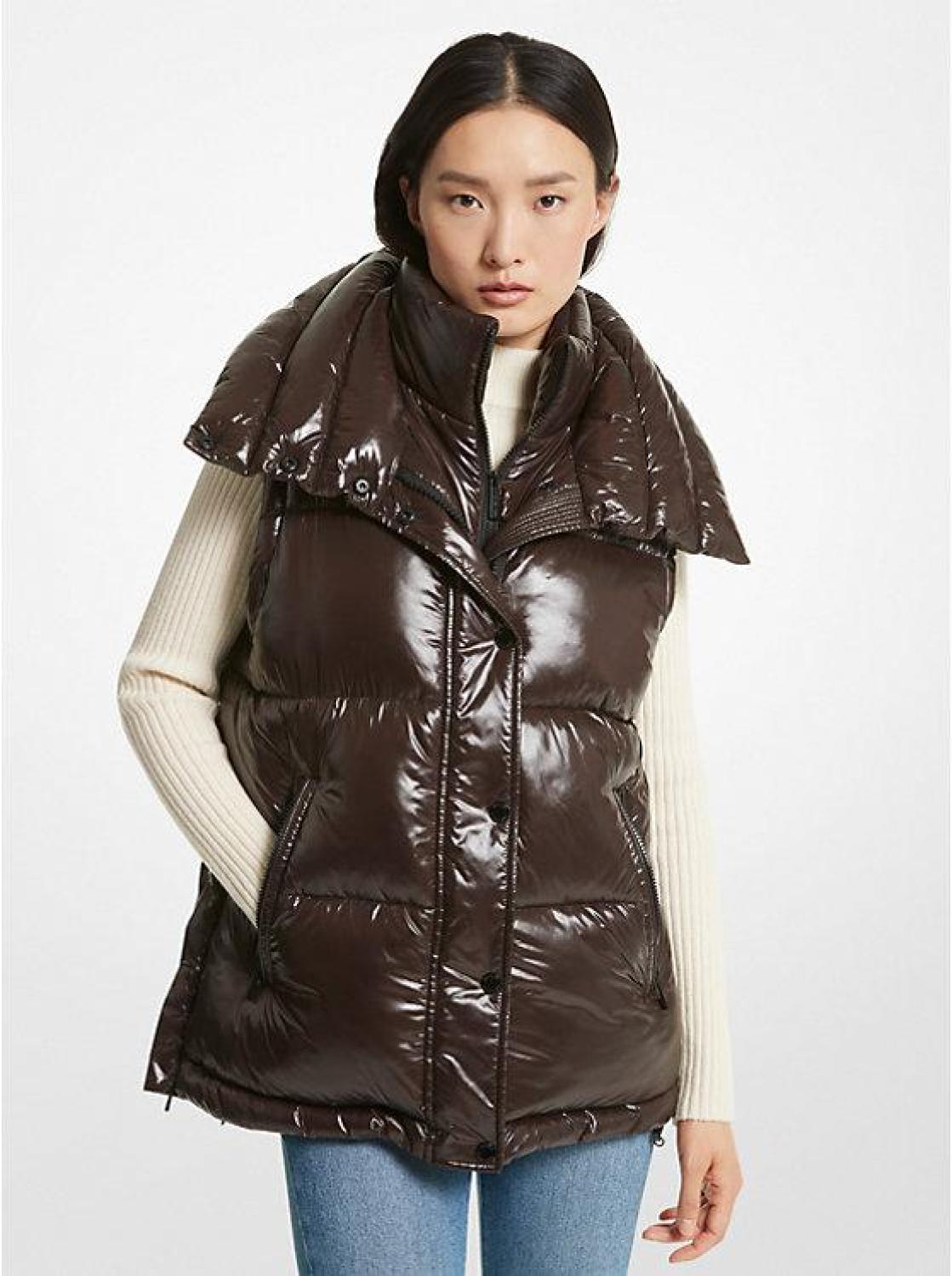 2-in-1 Quilted Nylon Puffer Jacket