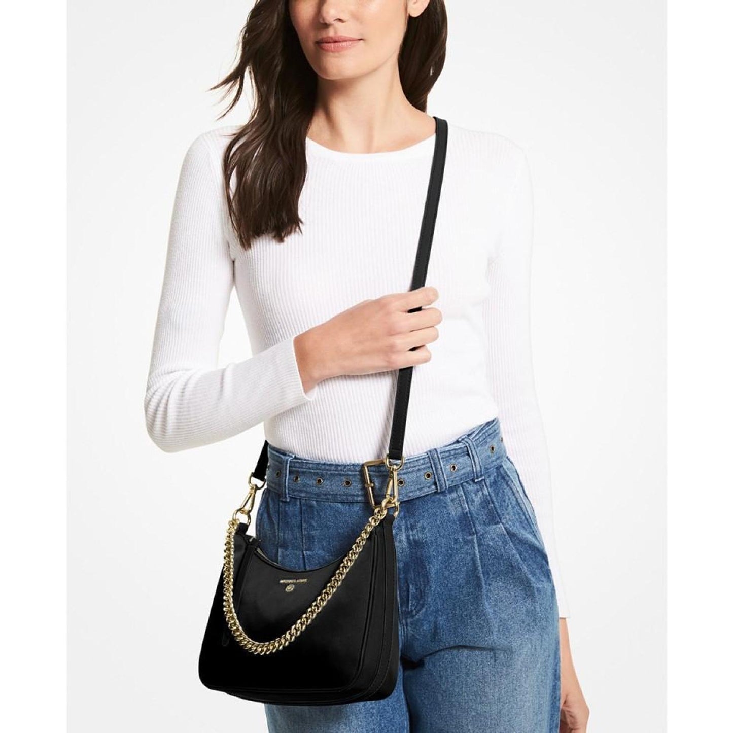 Jet Set Charm Small Convertible Pouchette Crossbody Handbag